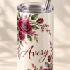 Rose Name 20 oz Skinny Tumbler — detail design mockup