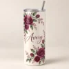 Rose Name 20 oz Skinny Tumbler — main design mockup