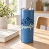 Grandpa Trail 20 oz Skinny Tumbler — lifestyle design mockup