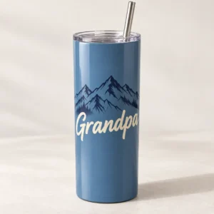 Grandpa Trail 20 oz Skinny Tumbler — main design mockup
