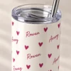 Together Hearts 20 oz Skinny Tumbler — detail design mockup
