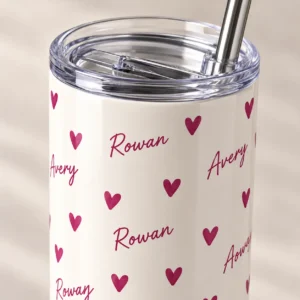 Together Hearts 20 oz Skinny Tumbler — detail design mockup