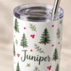 Winter Names 20 oz Skinny Tumbler — detail design mockup