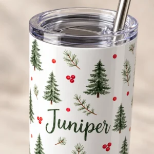 Winter Names 20 oz Skinny Tumbler — detail design mockup