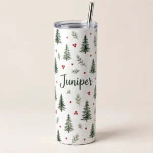 Winter Names 20 oz Skinny Tumbler — main design mockup