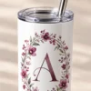 Bridal Initial 20 oz Skinny Tumbler — detail design mockup