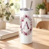 Bridal Initial 20 oz Skinny Tumbler — lifestyle design mockup