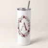 Bridal Initial 20 oz Skinny Tumbler — main design mockup