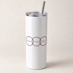 Family Circle 20 oz Skinny Tumbler — main design mockup