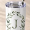 Initial Vines 20 oz Skinny Tumbler — detail design mockup