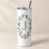 Initial Vines 20 oz Skinny Tumbler — main design mockup
