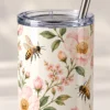 Bee Garden 20 oz Skinny Tumbler — detail design mockup