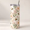 Bee Garden 20 oz Skinny Tumbler — main design mockup
