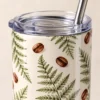 Coffee Fern 20 oz Skinny Tumbler — detail design mockup