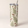 Coffee Fern 20 oz Skinny Tumbler — main design mockup