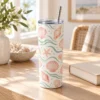 Ocean Shell 20 oz Skinny Tumbler — lifestyle design mockup