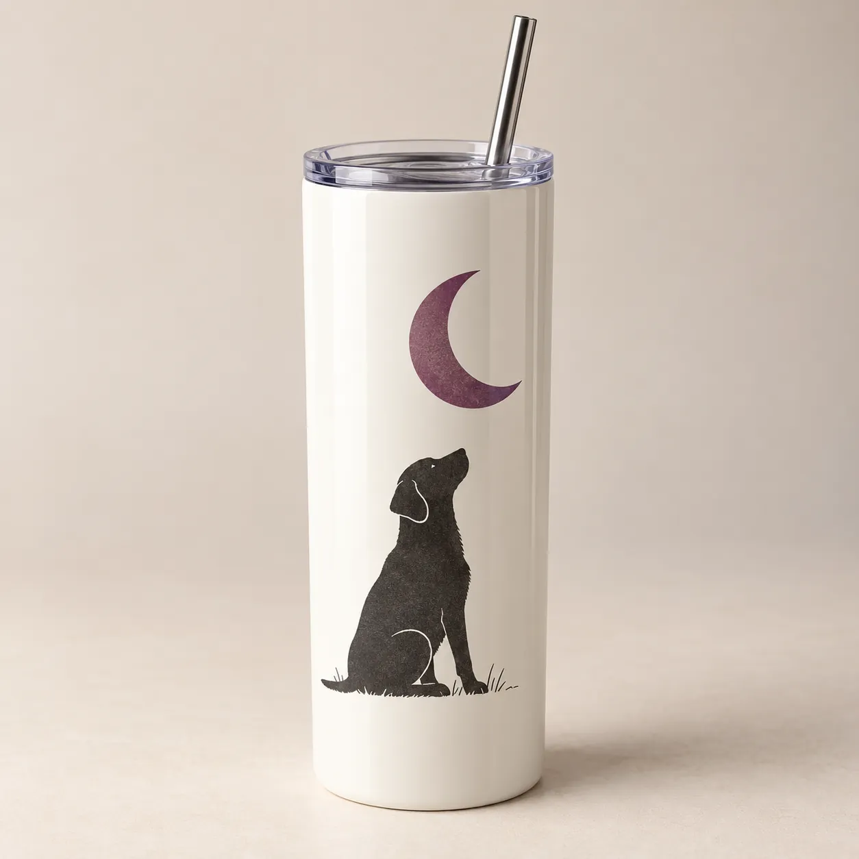Pet Moon 20 oz Skinny Tumbler — main design mockup