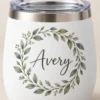 Evening Vine 12 oz Wine Tumbler — detail design mockup