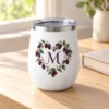Mulberry Toast 12 oz Wine Tumbler — lifestyle design mockup