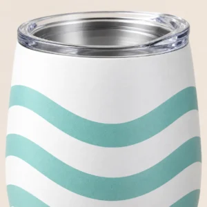 Weekend Waves 12 oz Wine Tumbler — detail design mockup