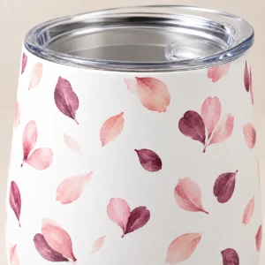 Petal Party 12 oz Wine Tumbler — detail design mockup